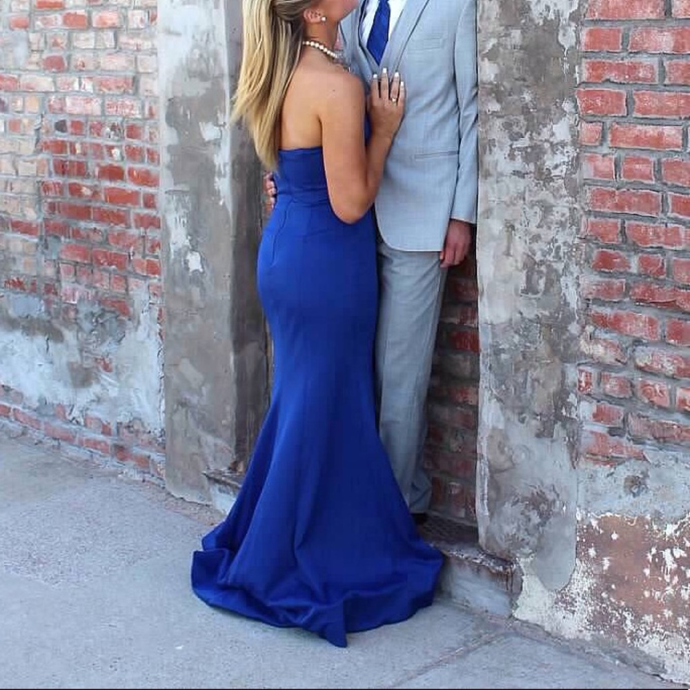 Electric Blue Mermaid Prom Dress